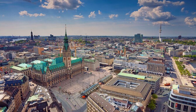 Destination Pages - Aerial City View Hamburg