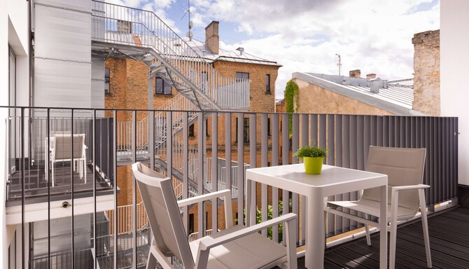 Park Inn by Radisson Residence Riga Barona – Apartment mit einem Schlafzimmer – Terrasse