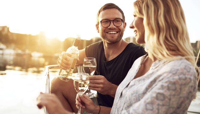 Radisson Hotel and Suites Sydney - Couple Sharing Wine