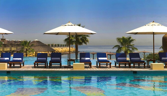 Sunbeds by the pool