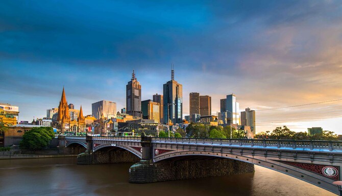 City view of the skyline in Melbourne, Australia