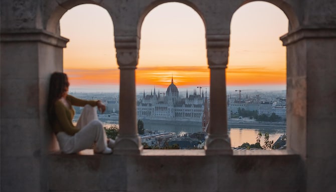 Sunrise above the city