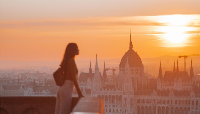 Sunrise above Budapest