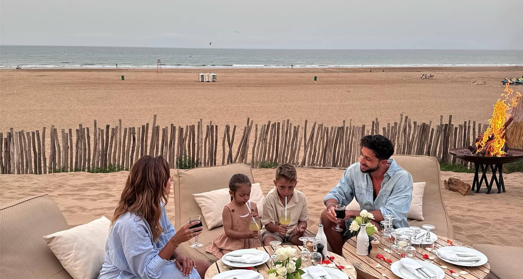 Family dinner with a view