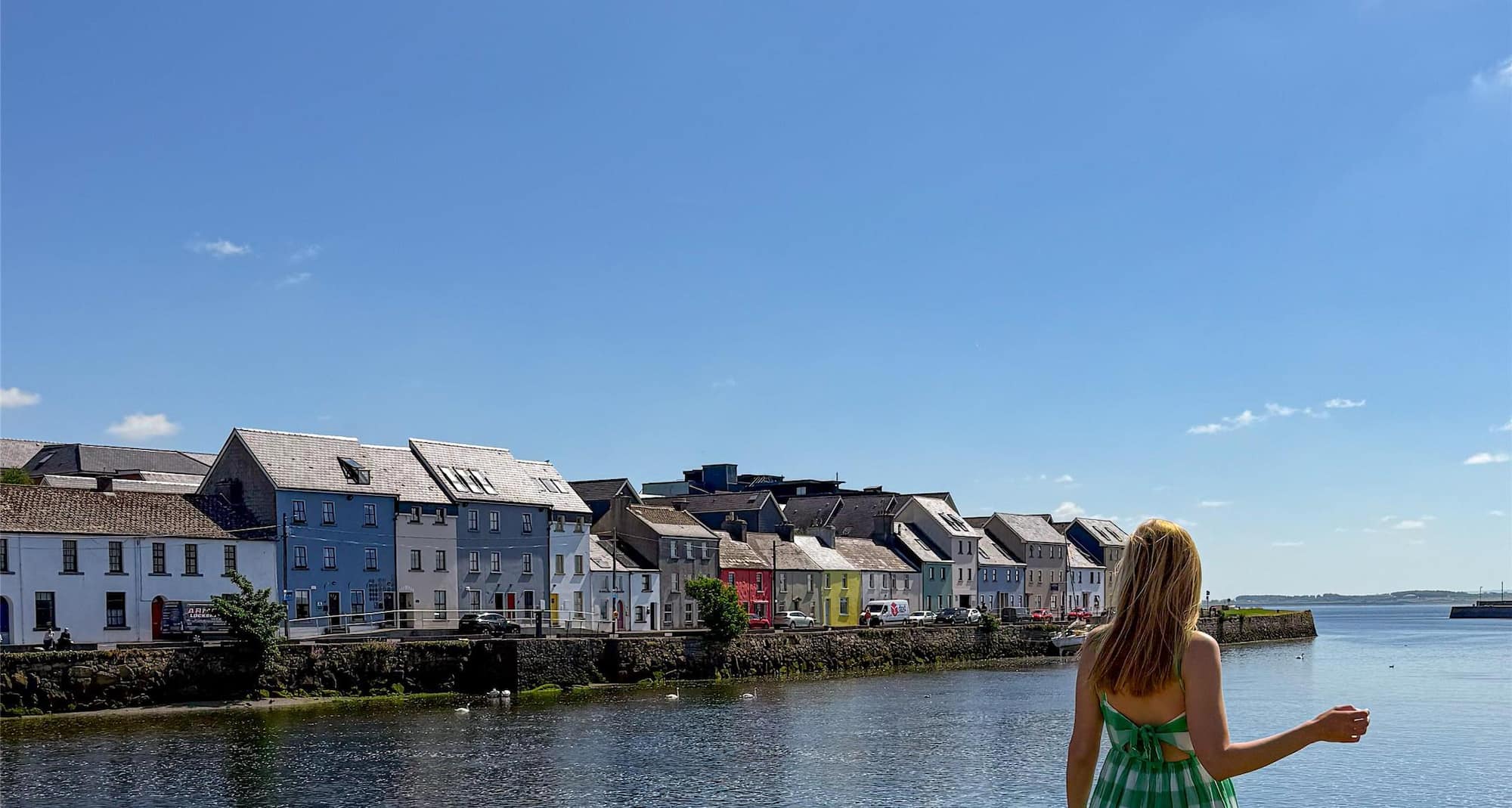 Colorful houses in Galway Bay