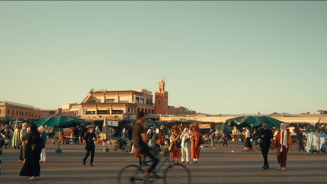 Vibrant Jemaa El Fna square