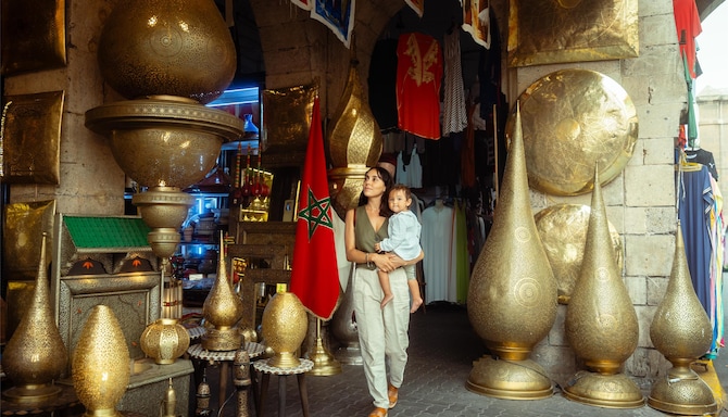 Family time in Habous quarter