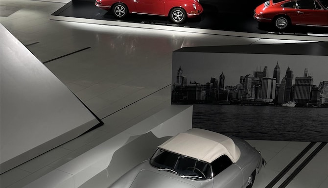 Caption: Visit the Porsche Museum