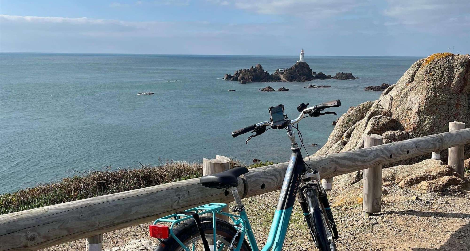 Cycling along the coast of Jersey