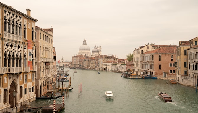 Venice canals in winter