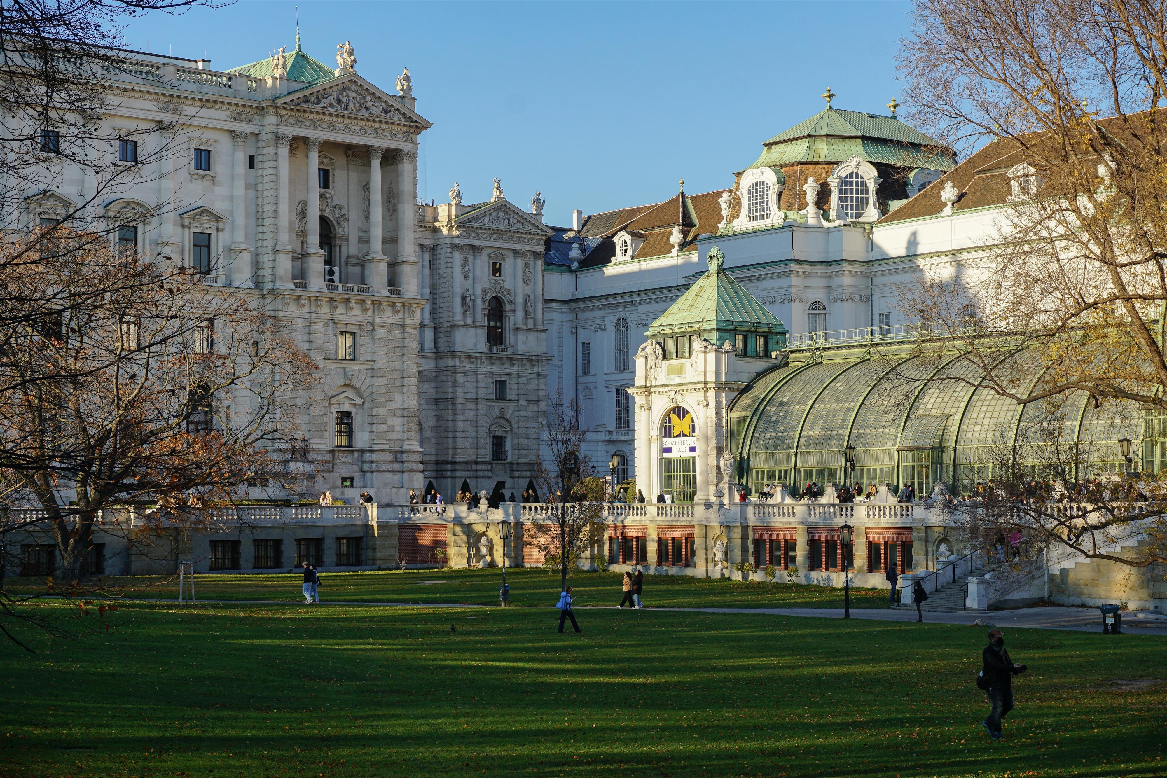 Burggarten with view of the Butterfly house