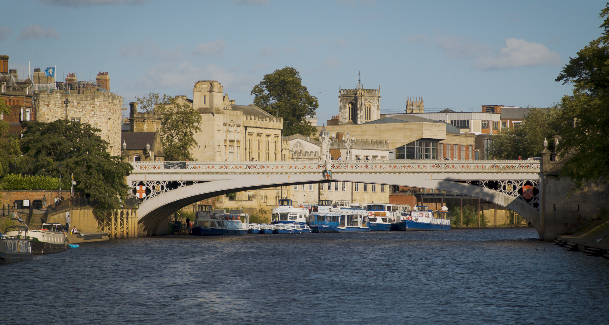 Crossing one of the famous York bridges