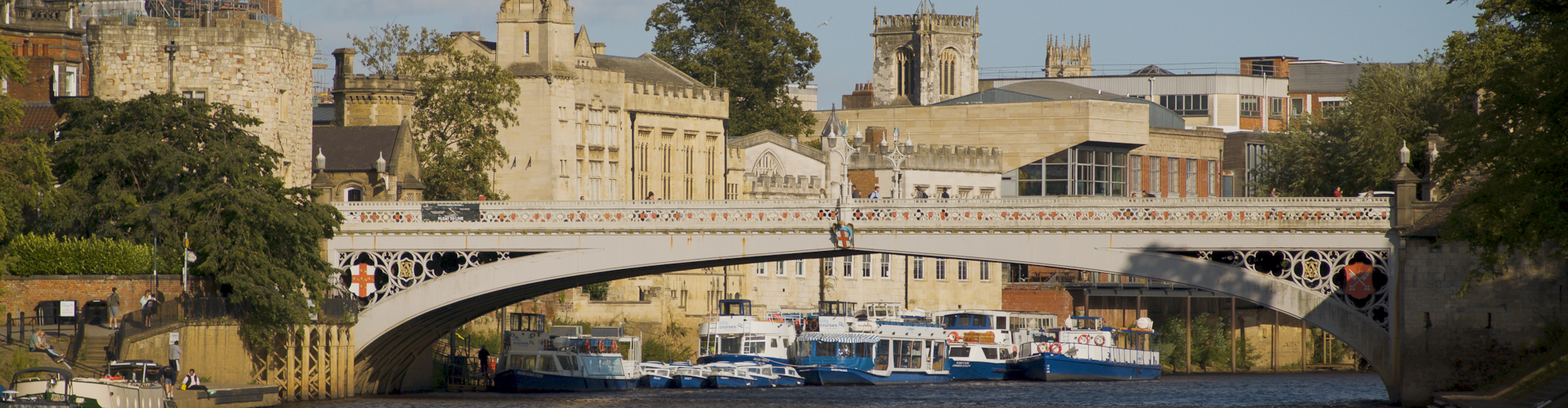 Crossing one of the famous York bridges
