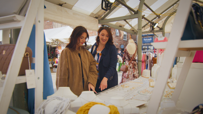 Purchasing that perfect something at a local market