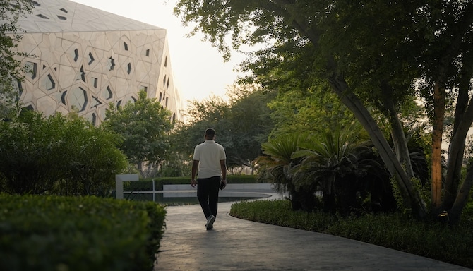 Sunset from Kuwait's towers, Sheikh Jaber Al-Ahmad Cultural Centre