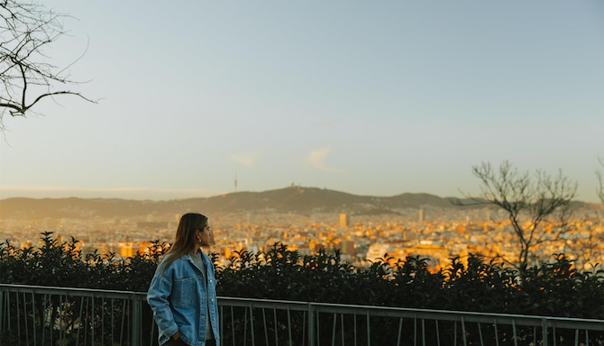 City view from Montjuic Hill, Barcelona