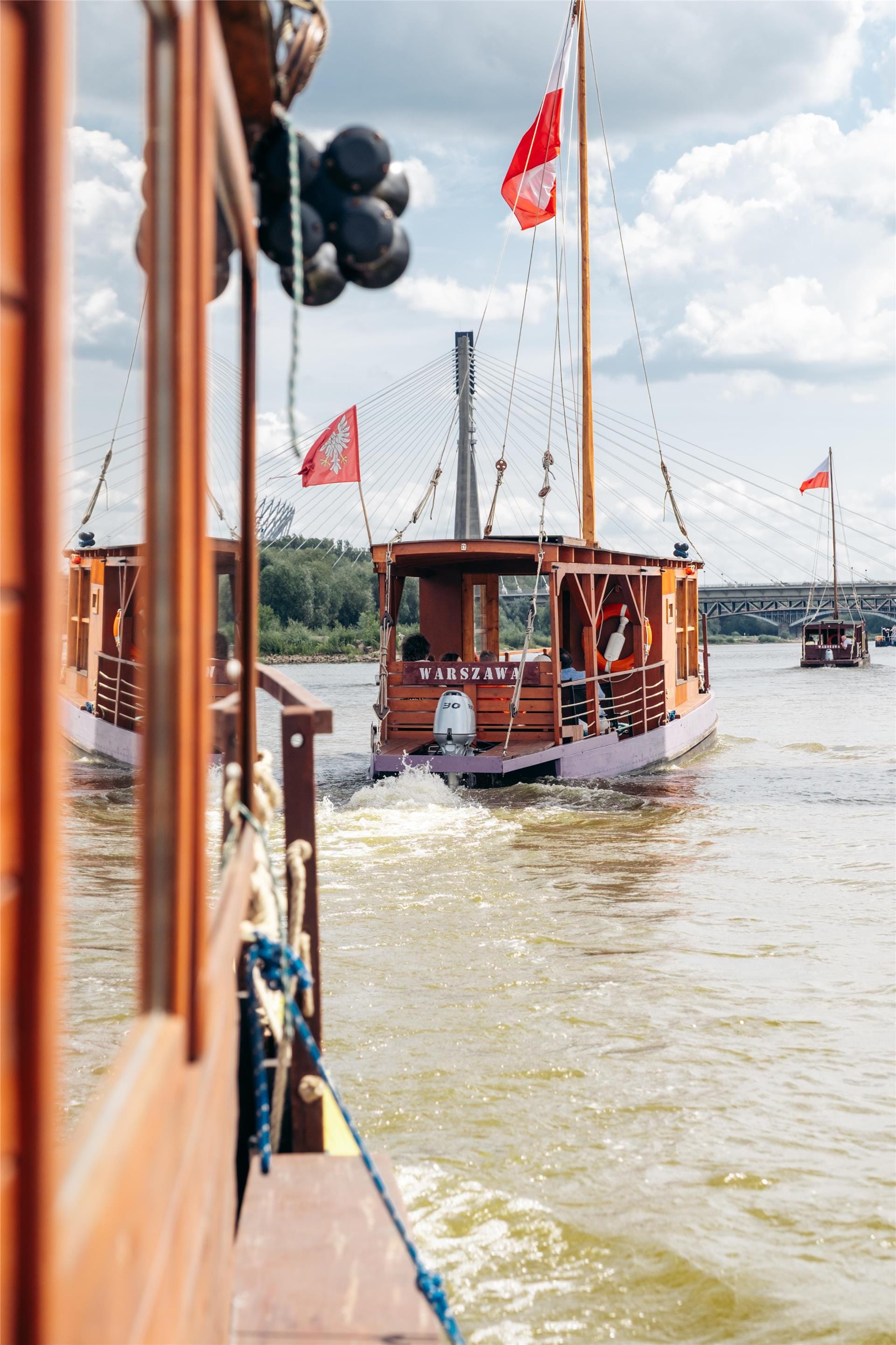Cruising along the Vistula River, Warsaw