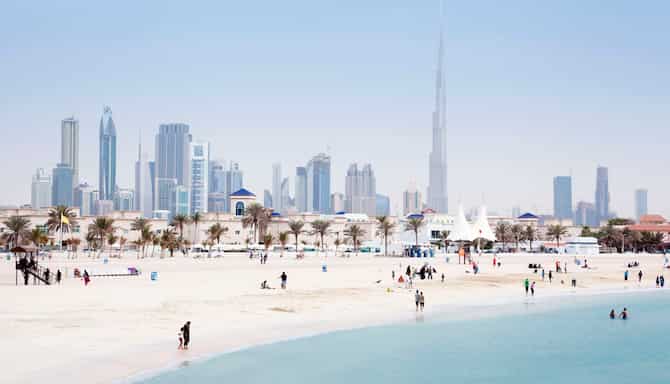 Blog images - 2023 - The four best places for vacation in October Dubai beach view