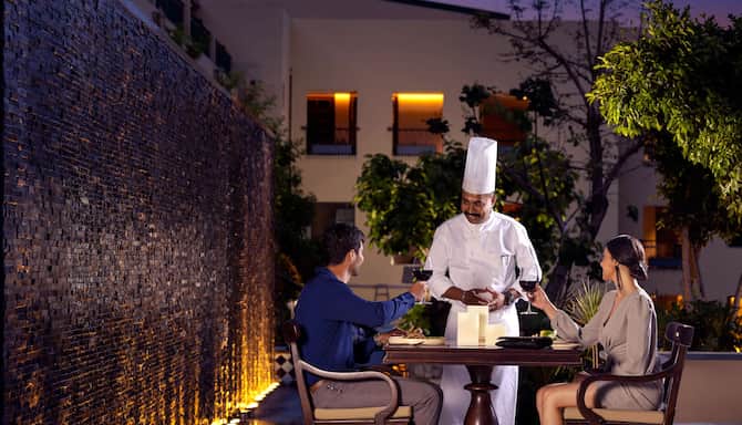 Blog images - Khumbalgarh - Couple having dinner at the hotel restaurant