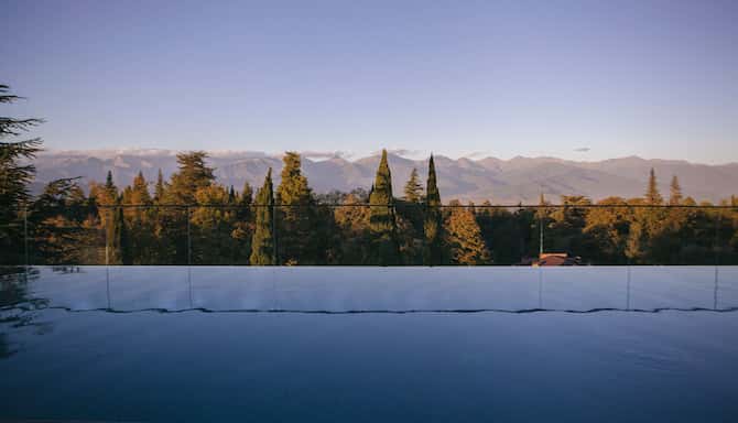Blog images - 2024 - Tsinandali Estate A Radisson Collection Hotel Destination Caucasus View over Rooftop Pool