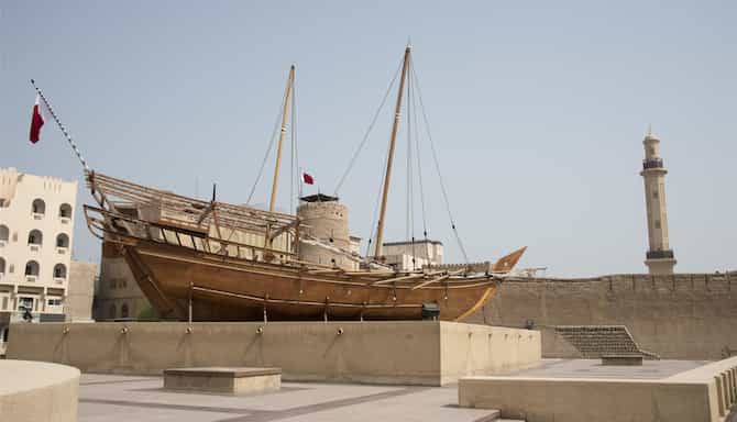 Blog images - 2025 VOL 2 - Discovering Dubai neighborhoods destination Arabic Dhow at the Dubai Museum Dubai United Arab Emira