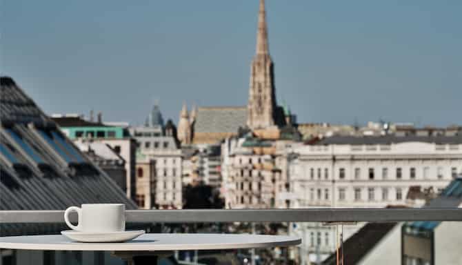 Blog images - 2025 VOL 2 - Vienna The Rainbow Capital of Europe Destination RDBlu Das Triest Vienna Rooftop view