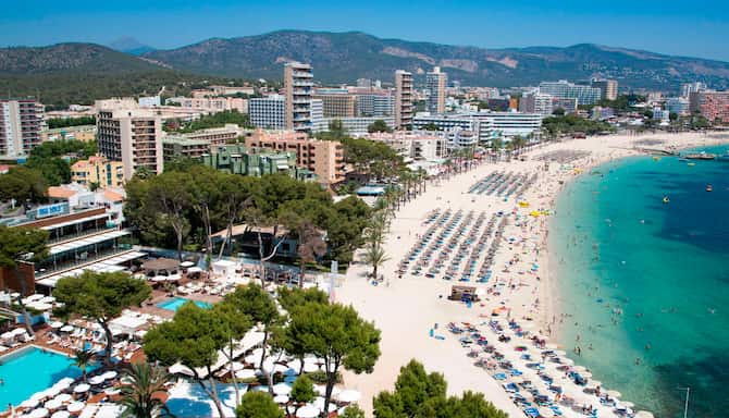 Blog images - 2025 - Overhead of Playa de Magaluf beach
