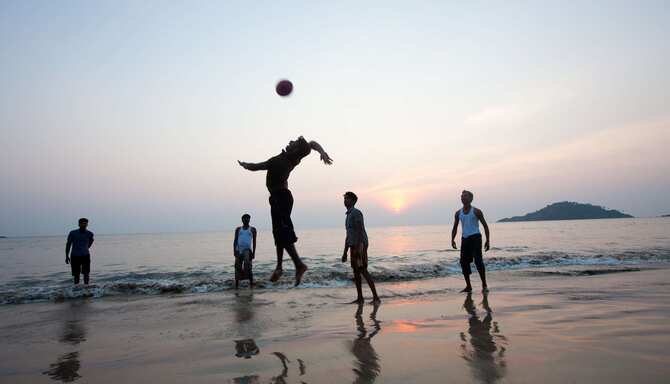 Blog images - 2025 - Volleyball on Palolem beach Goa India