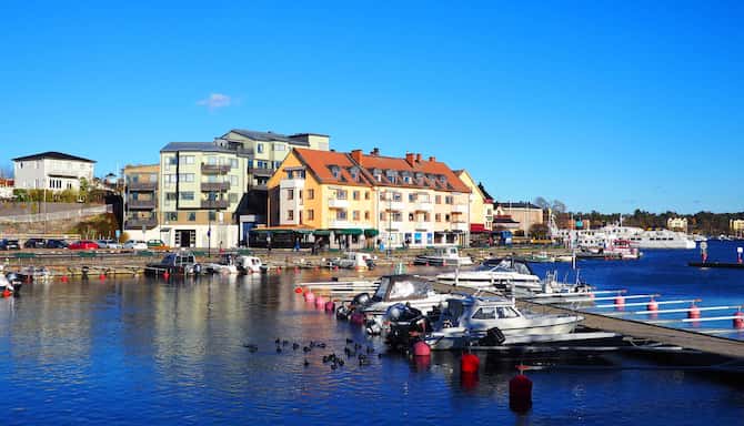 Blog images - 2025 - Discover Stockholm tours hidden gems await Destination Vaxholm island view with harbor