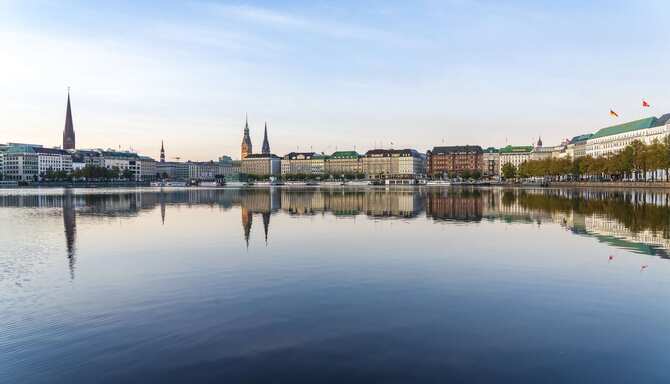 Blog images - 2025 - Discovering the charm of Hamburg neighborhoods Destination Binnenalster lake Hamburg Germany