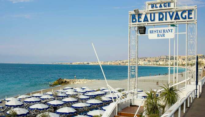 Blog images - 2025 - board at a restaurant on the beach Nice France