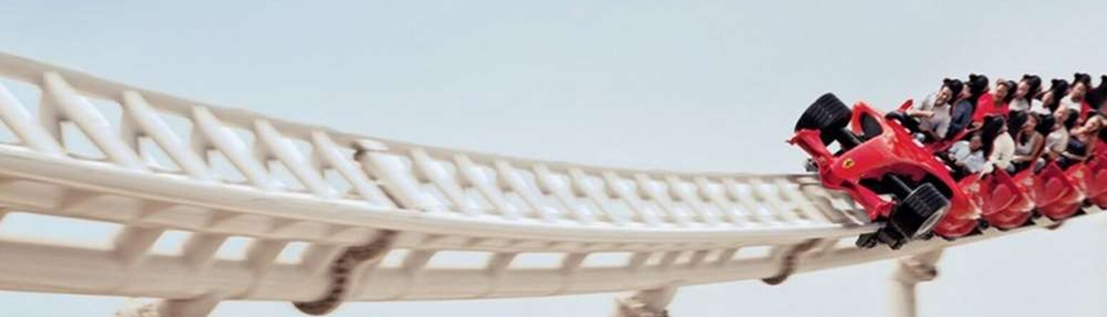 Blog images - Ferrari World Yas Island Abu Dhabi fastest roller coaster in the world on the tracks - Ferarri World