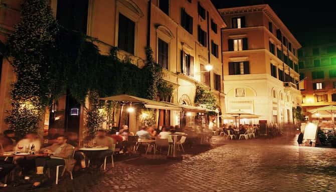 Trastevere at Night - A Long Weekend in Rome