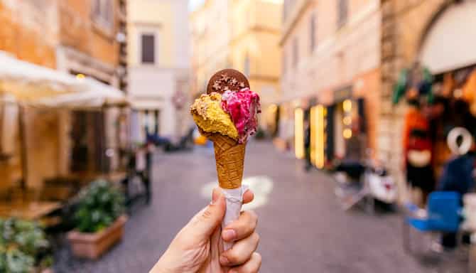 Ice cream gelato Rome - Long Weekend in Rome