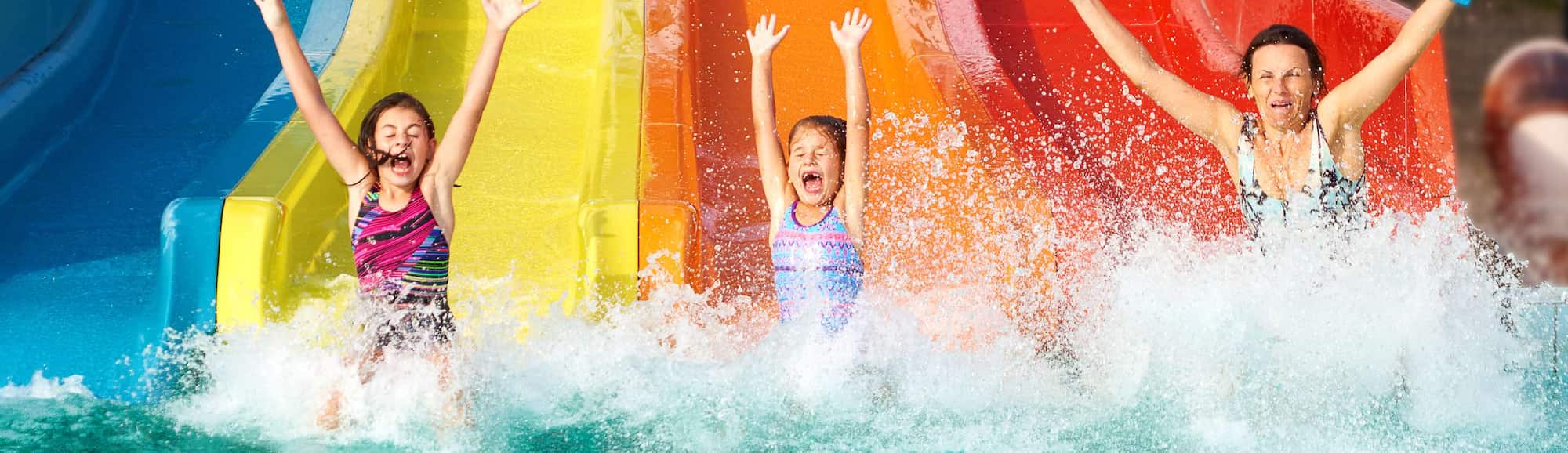 Blog images - Family on a waterslide - 5 ways to spend a family holiday in Hammamet, Tunisia