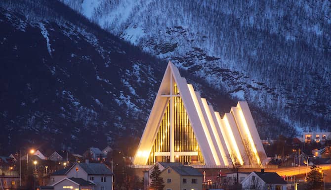 Blog images - Top Four Places to Visit in March - Arctic Cathedral Tromso