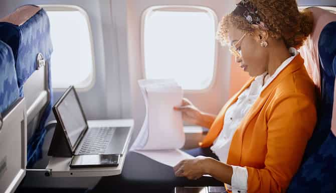 Blog images - How to help your employees to balance personal wellness with business travel  - plane travel