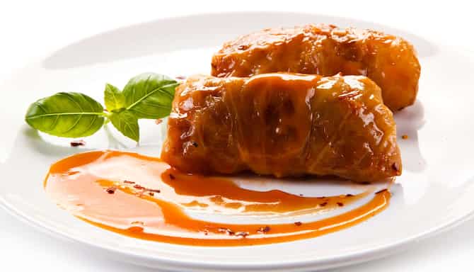 Blog images - The best Polish Traditional Food to fall in love with - Gołąbki nicely served on a plate