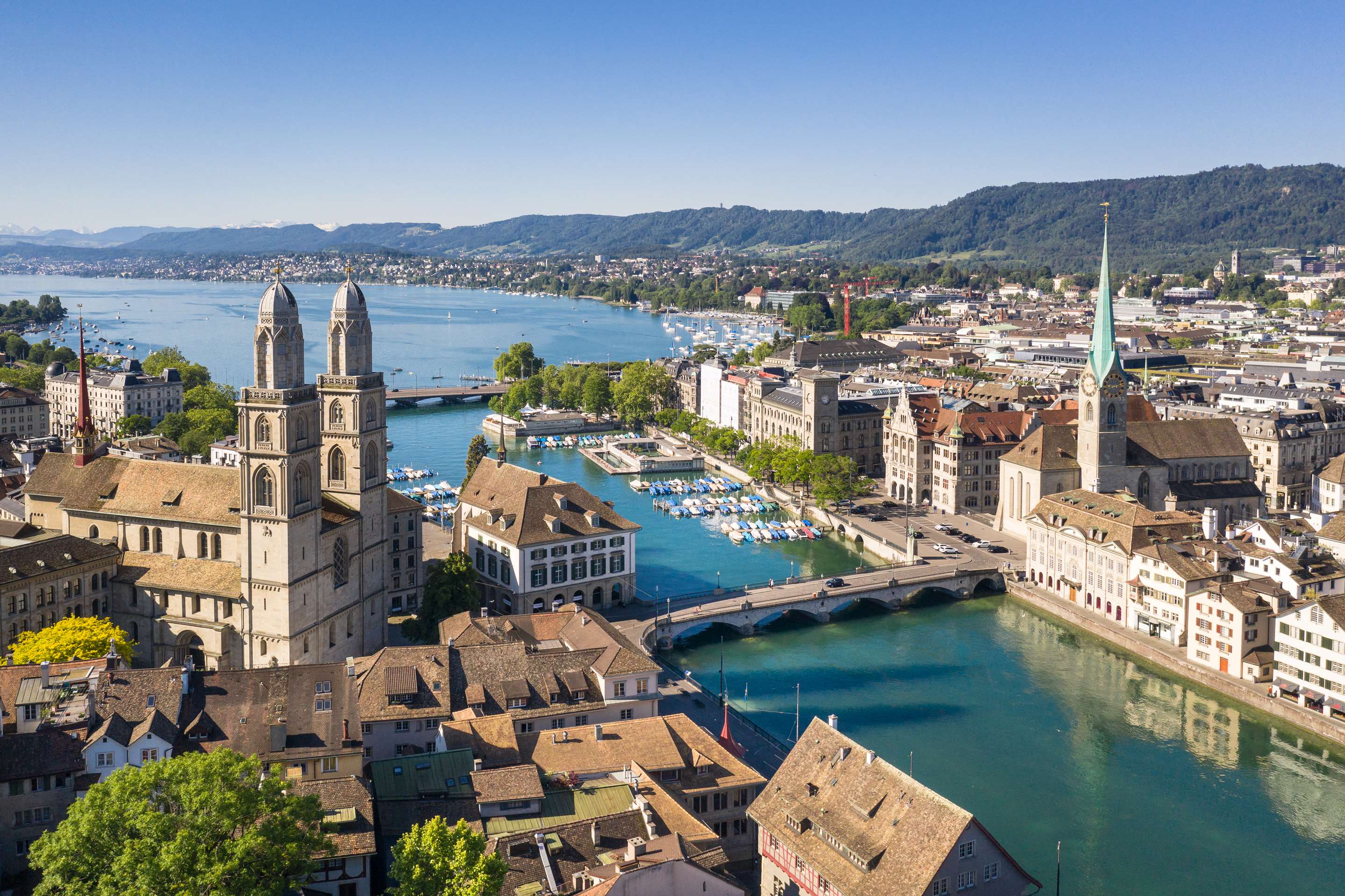 Lake and city view, Zurich