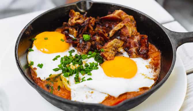 Blog images - 2025 - Breakfast with eggs and bacon