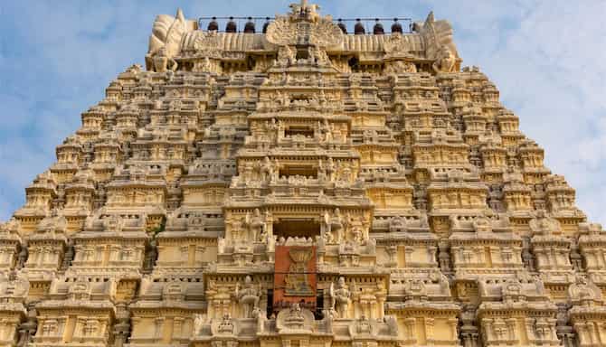 Blog images - 2025 - Gopuram Tower of Ekambaranathar Temple dedicated to Lord Shiva Kanchipuram near Chennai Tamil Nadu I