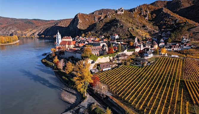Blog images - 2025 - Durnstein town and vineyards Day Trips from Vienna