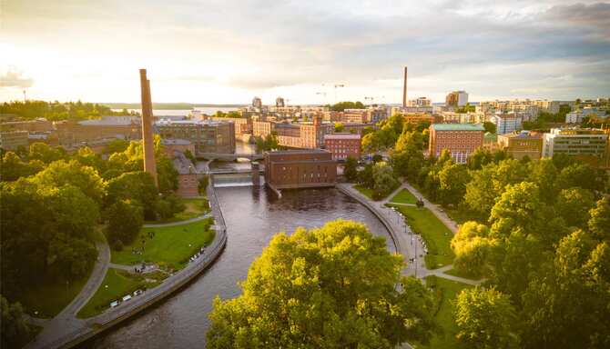 Blog images - 2025 - Tammerkoski rapids in the center of Tampere Finland