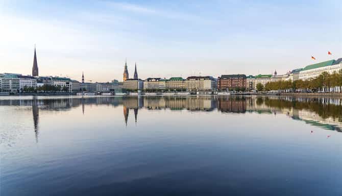Blog images - 2025 - Discovering the charm of Hamburg neighborhoods Destination Binnenalster lake Hamburg Germany