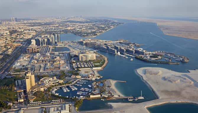 Blog images - 2025 - Abu Dhabi marina at sunset