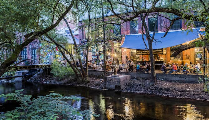 Blog images - 2025 - Things to Do in Oslo A Day Itinerary Destination Gr nerl kka the river Akerselva and a bar