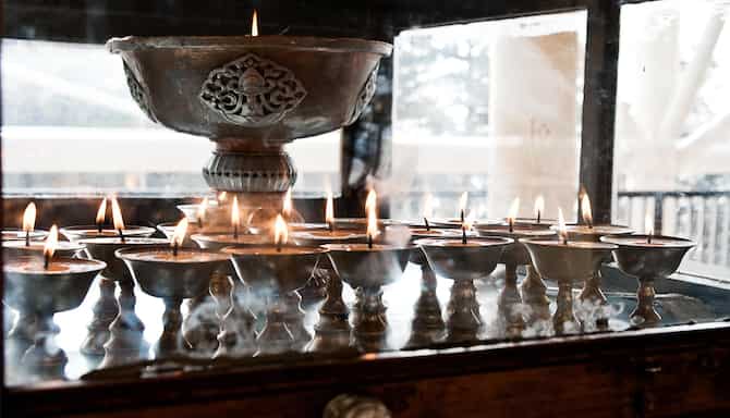 Blog images - 2025 - Candles at Namgyal Monastery