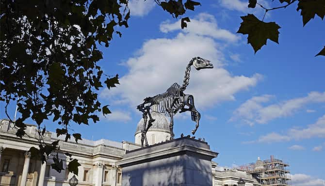 Blog images - 2025 - London Museums Uncover the Rich History and Culture Gift Horse sculpture in Trafalger square