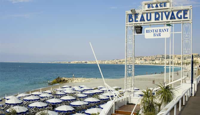Blog images - 2025 - board at a restaurant on the beach Nice France