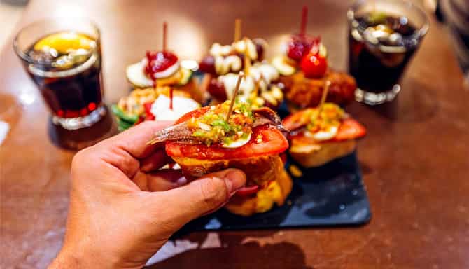 Blog images - 2025 - anchovy pincho at Spanish tapas bar